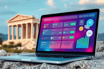 Εικόνα ηλεκτρονικής συναλλαγής με πιστωτική κάρτα