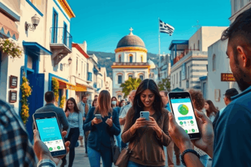 Ένα κινητό τηλέφωνο χρησιμοποιείται για ψηφιακή τραπεζική και ηλεκτρονικές πληρωμές